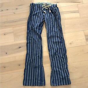 HTF! Y2K Abercrombie Sleep Pinstripe Pants Embroidered Moose logo COTTON XS